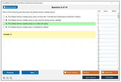 CrowdStrike CCFA-200 CrowdStrike Certified Falcon Administrator Practice test exam simulator test engine exam Prep practice test questions answers Image 9