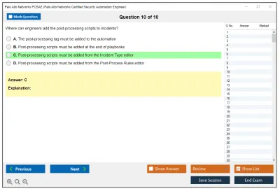 Palo Alto Networks PCSAE Palo Alto Networks Certified Security Automation Engineer Practice test exam simulator test engine exam Prep practice test questions answers Image 10