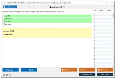 Huawei H12-221 HCNP-R&amp;S-IERN (Huawei Certified Network Professional-Implementing Enterprise Routing Network) Practice test exam simulator test engine exam Prep practice test questions answers Image 5