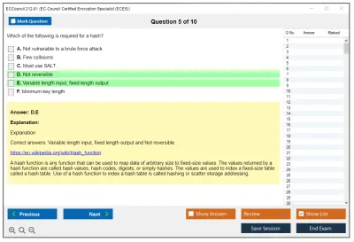 ECCouncil 212-81 EC-Council Certified Encryption Specialist (ECES) Practice test exam simulator test engine exam Prep practice test questions answers Image 5