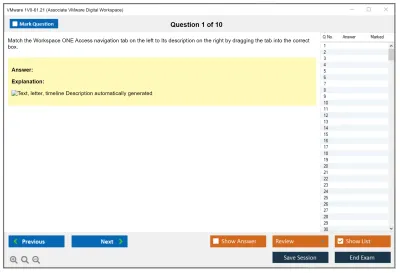 VMware 1V0-61.21 Associate VMware Digital Workspace Practice test exam simulator test engine exam Prep practice test questions answers Image 1