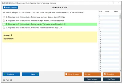 EMC E20-526 XtremIO Solutions and Design Specialist Exam for Technology Architects Practice test exam simulator test engine exam Prep practice test questions answers Image 3