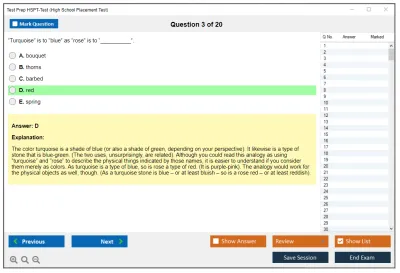 Test Prep HSPT-Test High School Placement Test Practice test exam simulator test engine exam Prep practice test questions answers Image 3