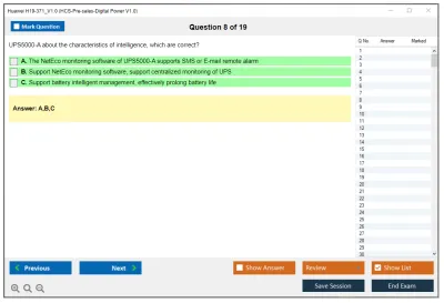Huawei H19-371_V1.0 HCS-Pre-sales-Digital Power V1.0 Practice test exam simulator test engine exam Prep practice test questions answers Image 8