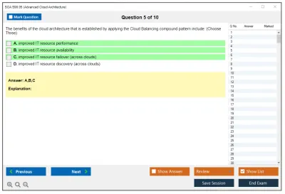 SOA S90.05 Advanced Cloud Architecture Practice test exam simulator test engine exam Prep practice test questions answers Image 5