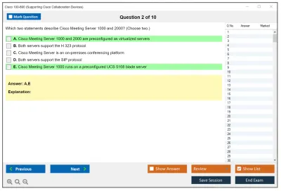 Cisco 100-890 Supporting Cisco Collaboration Devices (CLTECH) Practice test exam simulator test engine exam Prep practice test questions answers Image 2