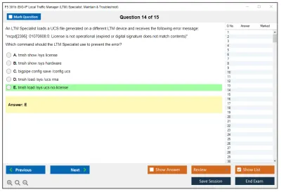 F5 301b LTM Specialist: Maintain & Troubleshoot Practice test exam simulator test engine exam Prep practice test questions answers Image 14