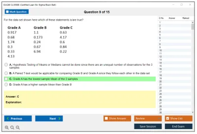 GAQM CLSSBB Certified Lean Six Sigma Black Belt (CLSSBB) Practice test exam simulator test engine exam Prep practice test questions answers Image 9