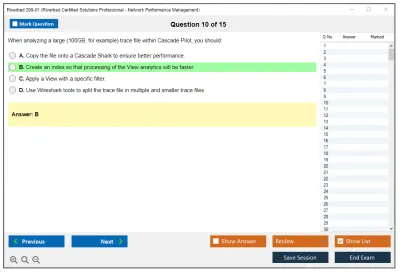 Riverbed 299-01 Riverbed Certified Solutions Professional - Network Performance Management Practice test exam simulator test engine exam Prep practice test questions answers Image 10
