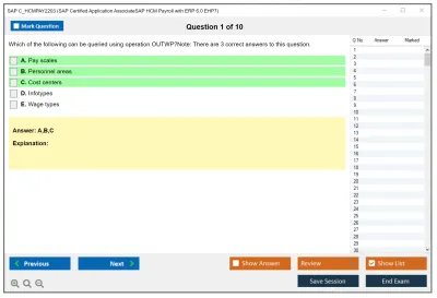 SAP C_HCMPAY2203 SAP Certified Associate - SAP HCM Payroll with ERP 6.0 EHP7 Practice test exam simulator test engine exam Prep practice test questions answers Image 1