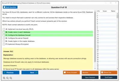 Microsoft DP-300 Administering Relational Databases on Microsoft Azure Practice test exam simulator test engine exam Prep practice test questions answers Image 9