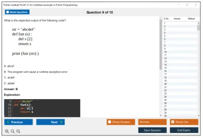 Python Institute PCAP-31-03 Certified Associate in Python Programming Practice test exam simulator test engine exam Prep practice test questions answers Image 9