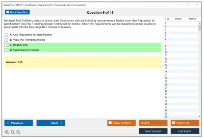 Salesforce CRT-271 Salesforce Certification Preparation For Community Cloud Consultants Practice test exam simulator test engine exam Prep practice test questions answers Image 6