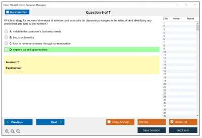 Cisco 700-805 Cisco Renewals Manager (700-805 CRM) Practice test exam simulator test engine exam Prep practice test questions answers Image 6