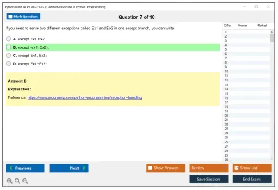Python Institute PCAP-31-02 Certified Associate in Python Programming Practice test exam simulator test engine exam Prep practice test questions answers Image 7