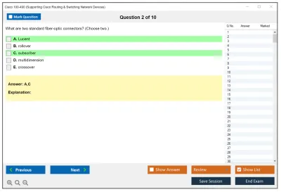 Cisco 100-490 Supporting Cisco Routing & Switching Network Devices (RSTECH) Practice test exam simulator test engine exam Prep practice test questions answers Image 2