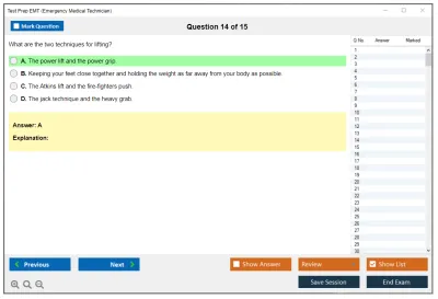 Test Prep EMT Emergency Medical Technician Practice test exam simulator test engine exam Prep practice test questions answers Image 14