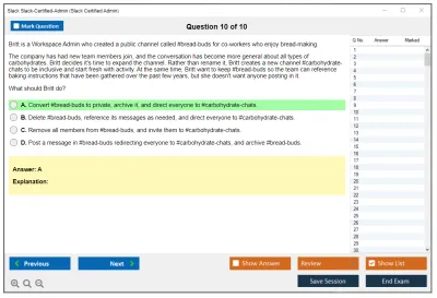 Slack Slack-Certified-Admin Slack Certified Admin Exam Practice test exam simulator test engine exam Prep practice test questions answers Image 10