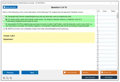 Huawei H35-560 HCIA-LTE-RNP&RNO V1.0 Practice test exam simulator test engine exam Prep practice test questions answers Image 3