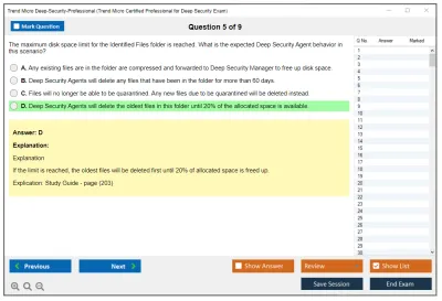 Trend Micro Deep-Security-Professional Trend Micro Certified Professional for Deep Security Exam Practice test exam simulator test engine exam Prep practice test questions answers Image 5