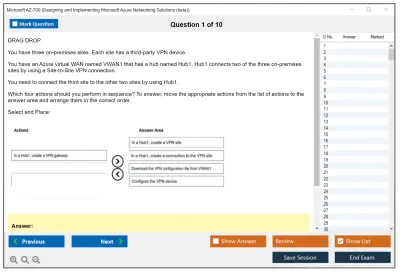 Microsoft AZ-700 Designing and Implementing Microsoft Azure Networking Solutions Practice test exam simulator test engine exam Prep practice test questions answers Image 1