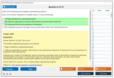 HRCI SPHR Senior Professional in Human Resources Practice test exam simulator test engine exam Prep practice test questions answers Image 8