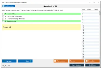 SNIA S10-110 Storage Networking Foundations Exam Practice test exam simulator test engine exam Prep practice test questions answers Image 2