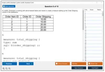 Google LookML-Developer Looker LookML Developer Exam Practice test exam simulator test engine exam Prep practice test questions answers Image 8