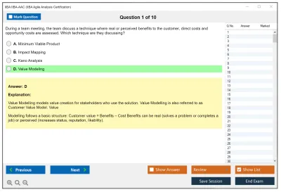 IIBA IIBA-AAC IIBA Agile Analysis Certification Practice test exam simulator test engine exam Prep practice test questions answers Image 1