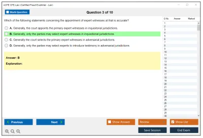 ACFE CFE-Law Certified Fraud Examiner (CFE) - Law Practice test exam simulator test engine exam Prep practice test questions answers Image 3