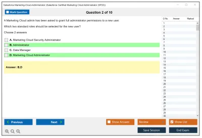 Salesforce Marketing-Cloud-Administrator Salesforce Certified Marketing Cloud Administrator Practice test exam simulator test engine exam Prep practice test questions answers Image 2