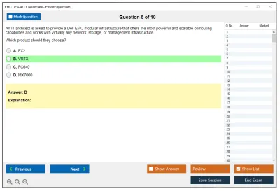EMC DEA-41T1 Associate – PowerEdge Practice test exam simulator test engine exam Prep practice test questions answers Image 6