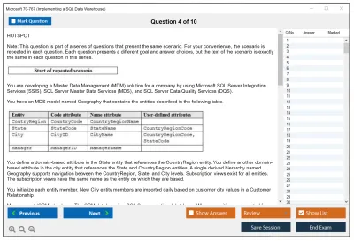 Microsoft 70-767 Implementing a SQL Data Warehouse Practice test exam simulator test engine exam Prep practice test questions answers Image 4