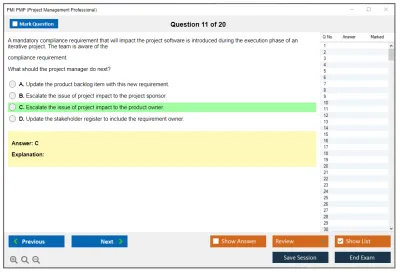 PMI PMP Project Management Professional  (2025 Version) Practice test exam simulator test engine exam Prep practice test questions answers Image 11