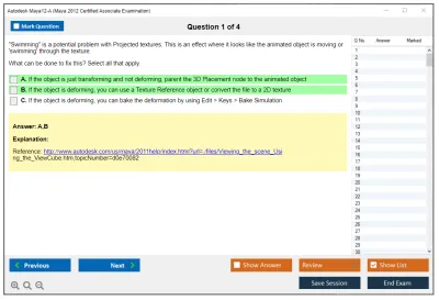 Autodesk Maya12-A Maya 2012 Certified Associate Examination Practice test exam simulator test engine exam Prep practice test questions answers Image 1