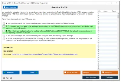 Oracle 1z0-997-20 Oracle Cloud Infrastructure 2020 Architect Professional Practice test exam simulator test engine exam Prep practice test questions answers Image 2