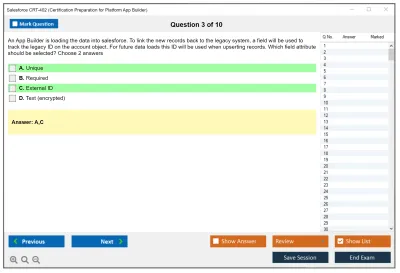 Salesforce CRT-402 Salesforce Certification Preparation for Platform App Builder Practice test exam simulator test engine exam Prep practice test questions answers Image 3