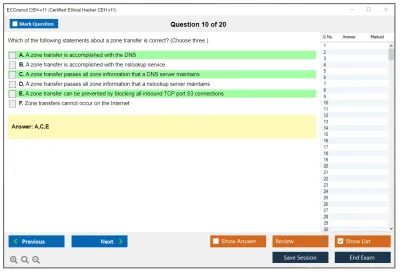 ECCouncil CEH-v11 Certified Ethical Hacker CEH v11 Practice test exam simulator test engine exam Prep practice test questions answers Image 10