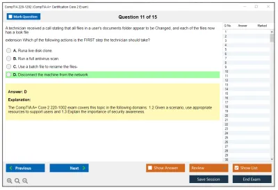 CompTIA 220-1202 CompTIA A+ Certification Exam: Core 2 Practice test exam simulator test engine exam Prep practice test questions answers Image 11