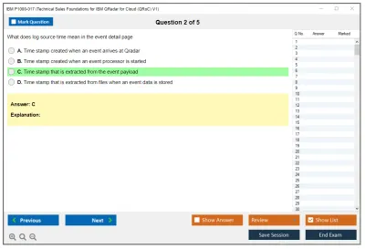 IBM P1000-017 Technical Sales Foundations for IBM QRadar for Cloud (QRoC) V1 Practice test exam simulator test engine exam Prep practice test questions answers Image 2