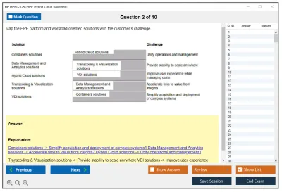 HP HPE0-V25 HPE Hybrid Cloud Solutions Practice test exam simulator test engine exam Prep practice test questions answers Image 2