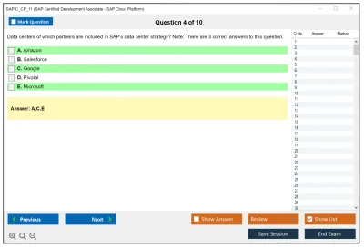 SAP C_CP_11 SAP Certified Development Associate - SAP Cloud Platform Practice test exam simulator test engine exam Prep practice test questions answers Image 4