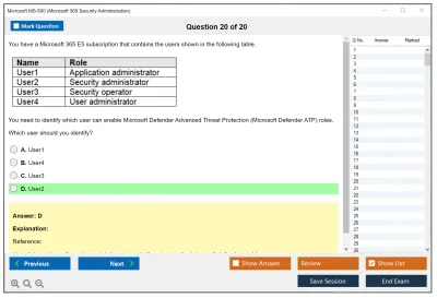 Microsoft MS-500 Microsoft 365 Security Administration Practice test exam simulator test engine exam Prep practice test questions answers Image 20