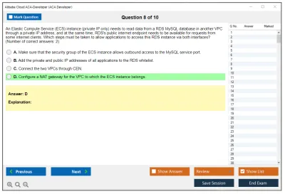 Alibaba Cloud ACA-Developer ACA Developer Certification Practice test exam simulator test engine exam Prep practice test questions answers Image 8