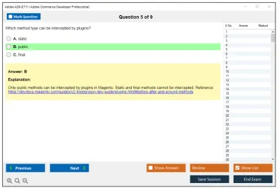 Adobe AD0-E711 Adobe Commerce Developer Professional Practice test exam simulator test engine exam Prep practice test questions answers Image 5