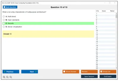 Exin CLOUDF EXIN Cloud Computing Foundation Practice test exam simulator test engine exam Prep practice test questions answers Image 10