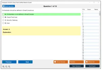 Checkpoint 156-835 Check Point Certified Maestro Expert Practice test exam simulator test engine exam Prep practice test questions answers Image 1