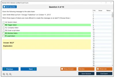 Marketo MCE Marketo Certified Expert Exam Practice test exam simulator test engine exam Prep practice test questions answers Image 4