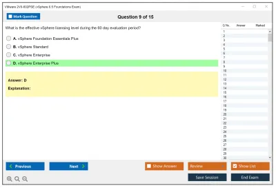VMware 2V0-602PSE vSphere 6.5 Foundations Exam Practice test exam simulator test engine exam Prep practice test questions answers Image 9