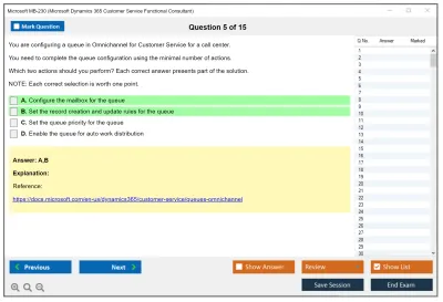 Microsoft MB-230 Microsoft Dynamics 365 for Customer Service Practice test exam simulator test engine exam Prep practice test questions answers Image 5